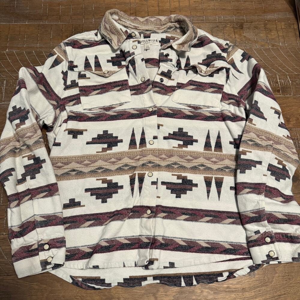 Idyllwind Miranda Lambert Women's Large Aztec Geometric Pearl Snap Flannel Shirt